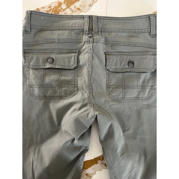 PrAna Women’s Halle Hiking Pants SZ8 Straight Leg Convertible Snap Up Grey - Picture 5 of 8
